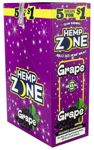 Hemp Zone | Grape | 5 Pack Hemp Wraps