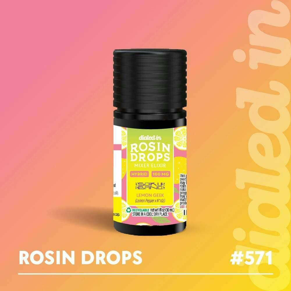 100mg - Lemon Geek - Rosin Drops | Dialed In Gummies - Rosin Drops