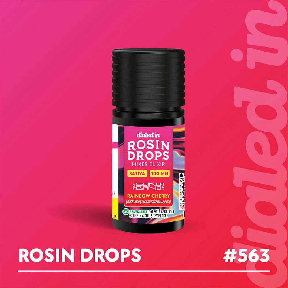 100mg - Rainbow Cherry - Rosin Drops | Dialed In Gummies - Rosin Drops