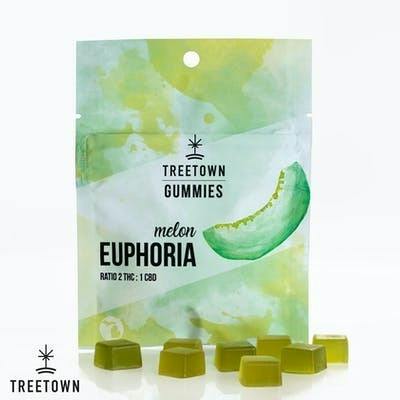 2:1 Euphoria Honeydew Melon Gummies | 200mg | 5ct | 40mg/ea by Treetown
