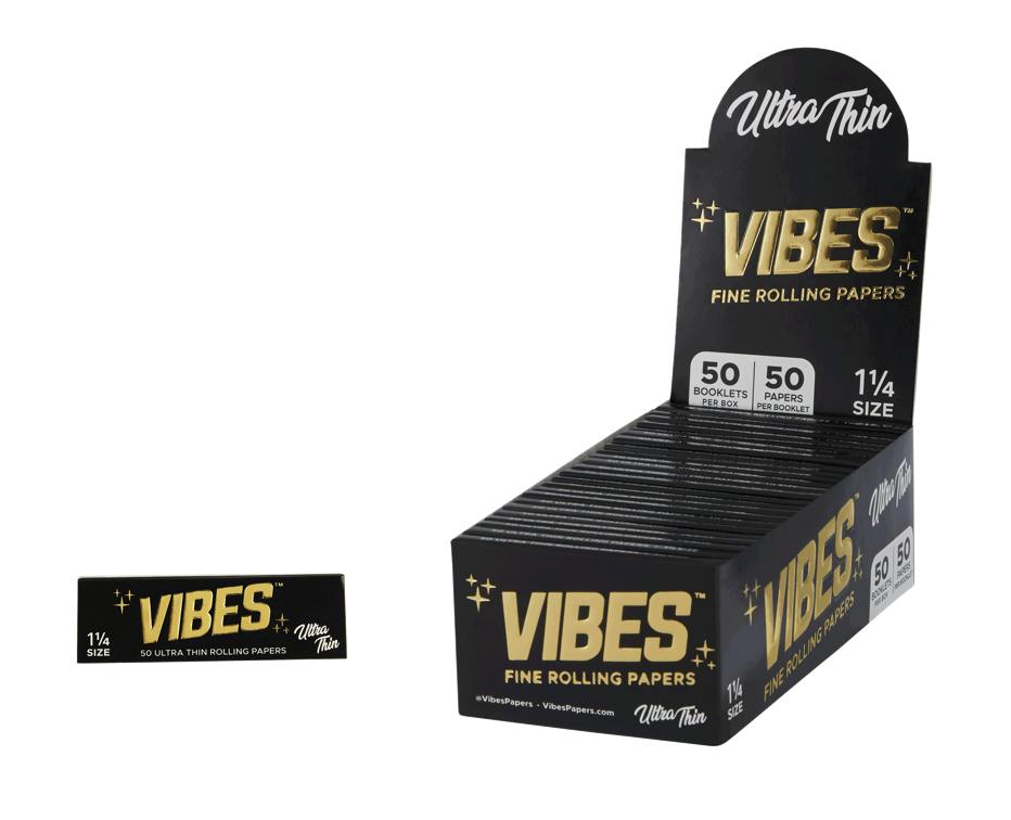 Vibes Rolling Papers - Ultra Thin Unbleached 84mm at Heads Adrian Cannabis Dispensary