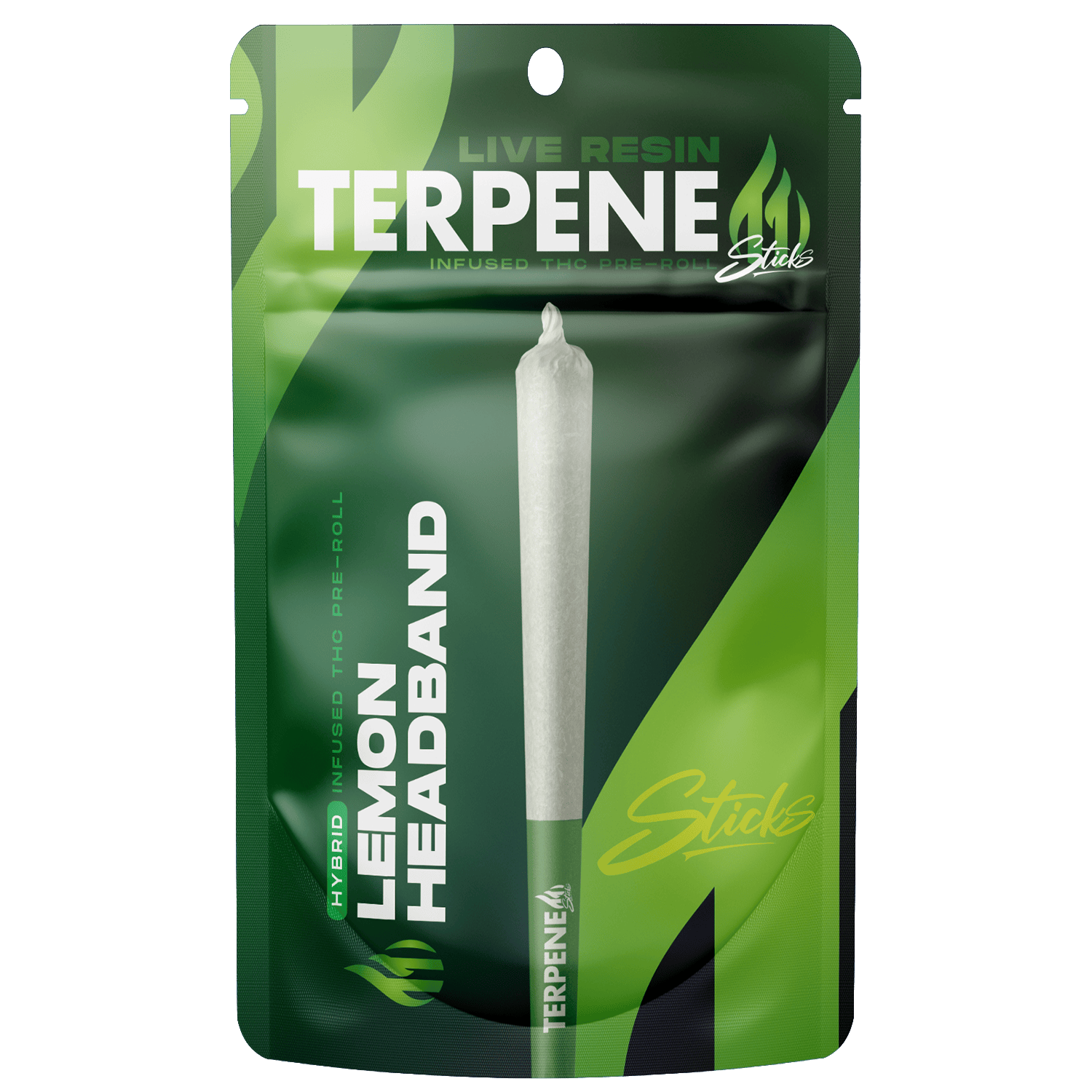 Terpene Tanks Lemon Headband Live Resin Infused Pre-Roll 1.2g