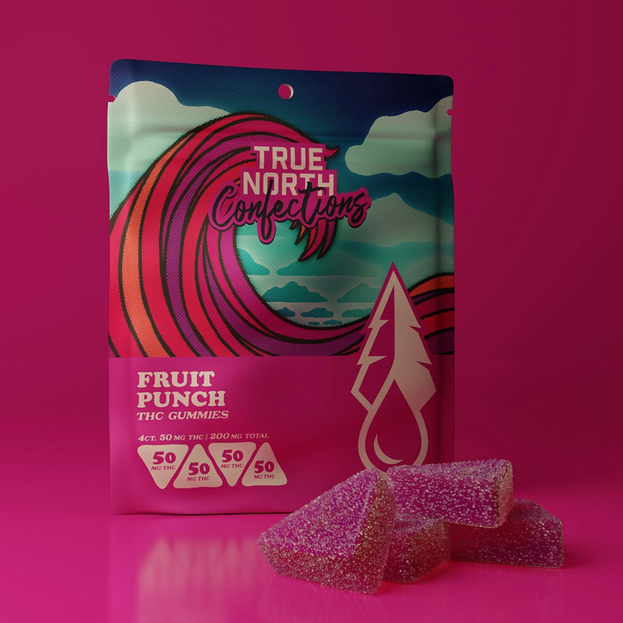 True North Collective | Fruit Punch Gummies | 200mg | 4ct | 50mg/ea by True North Collective MI