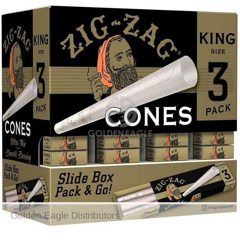Zig Zag Rolling Papers - King Size Ultra Thin Cones 3 Pack at Heads Adrian Cannabis Dispensary