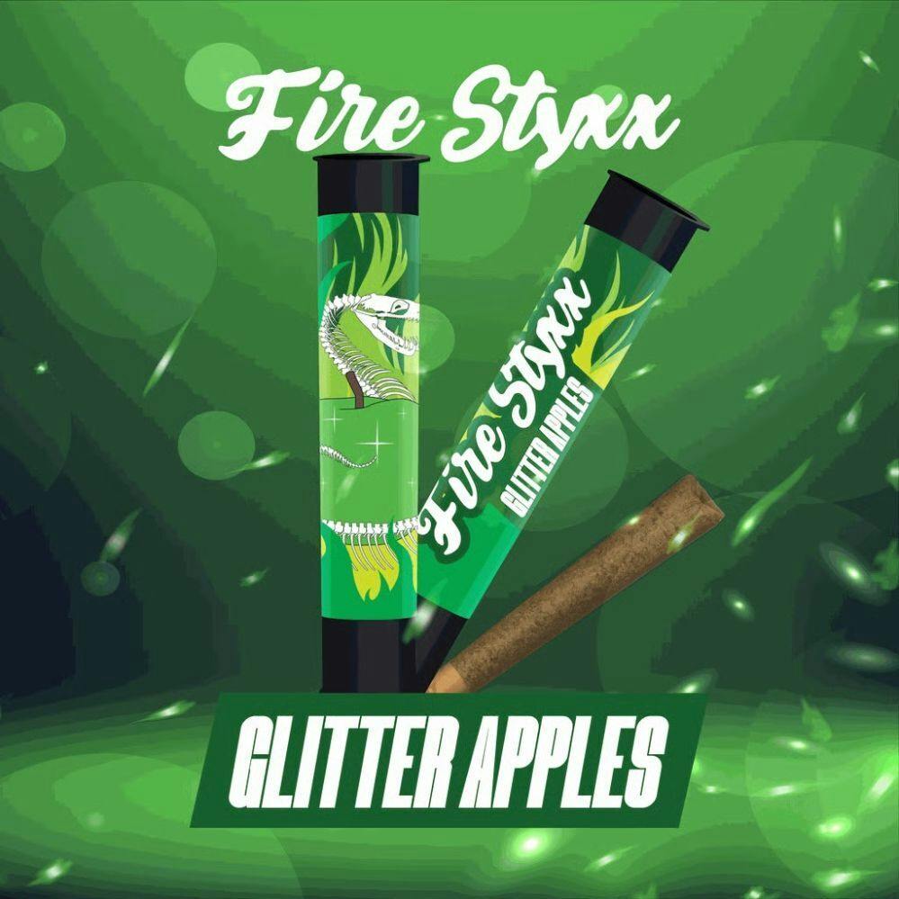 Glitter Apples | Fire Styxx Joint | 1.0g by Glorious Cannabis Company