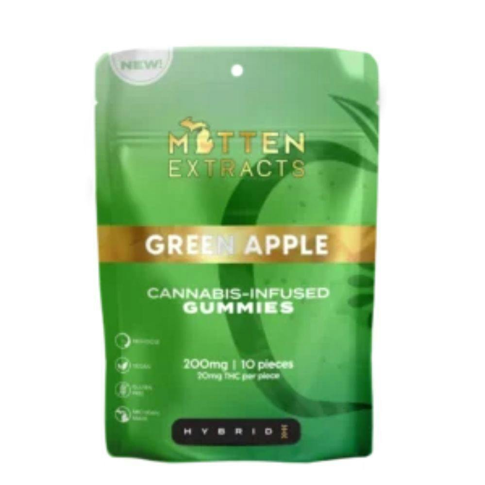 Mitten Extracts - 200mg Gummies - Green Apple (REC) at Heads Adrian Cannabis Dispensary
