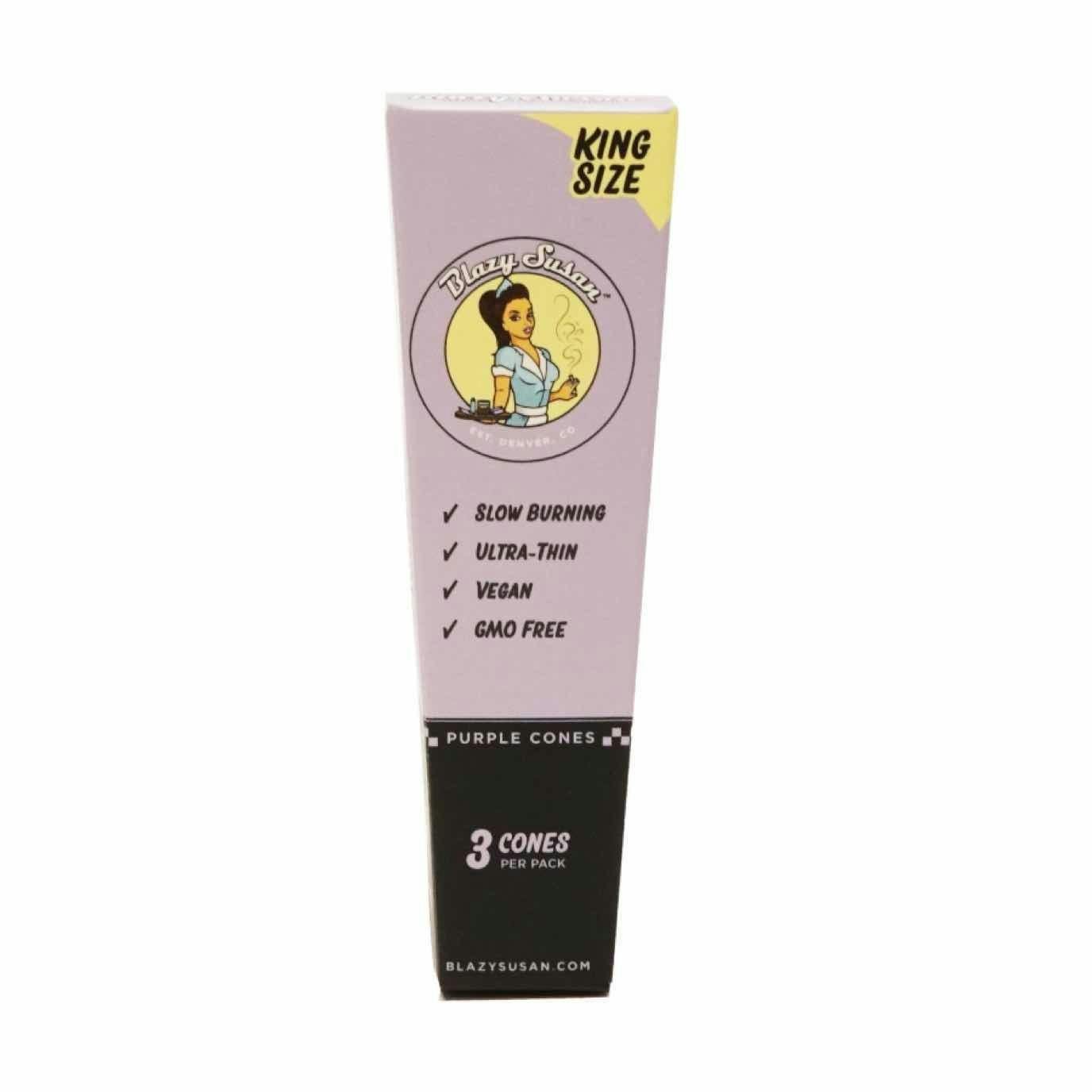 Blazy Susan Purple King Size Cones 3ct