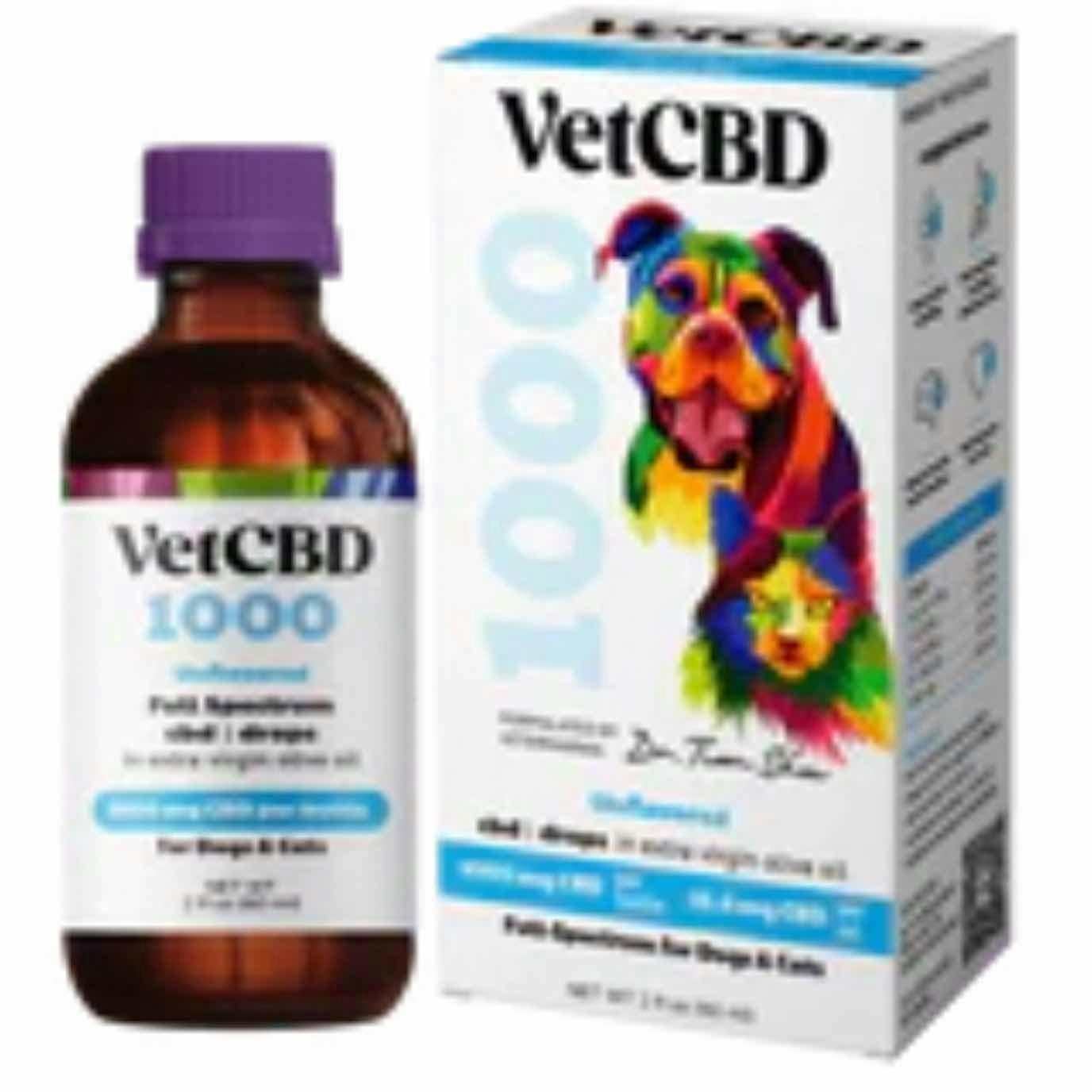 Vet CBD Hemp Tincture Full Spectrum Drops 1000mg
