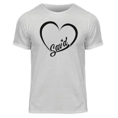 Sav'd Line Heart Tee | White