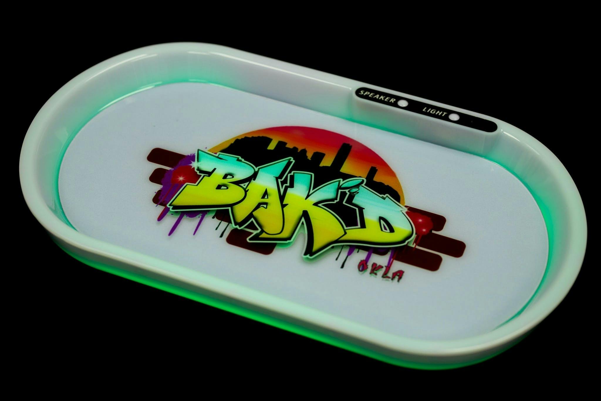 Bak'd n Jam'n Glow Bluetooth Tray -(Oklahoma Graffiti)
