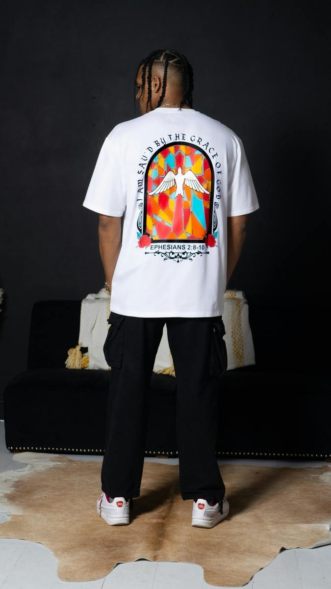 Sav'd Grace Tee 3XL | White