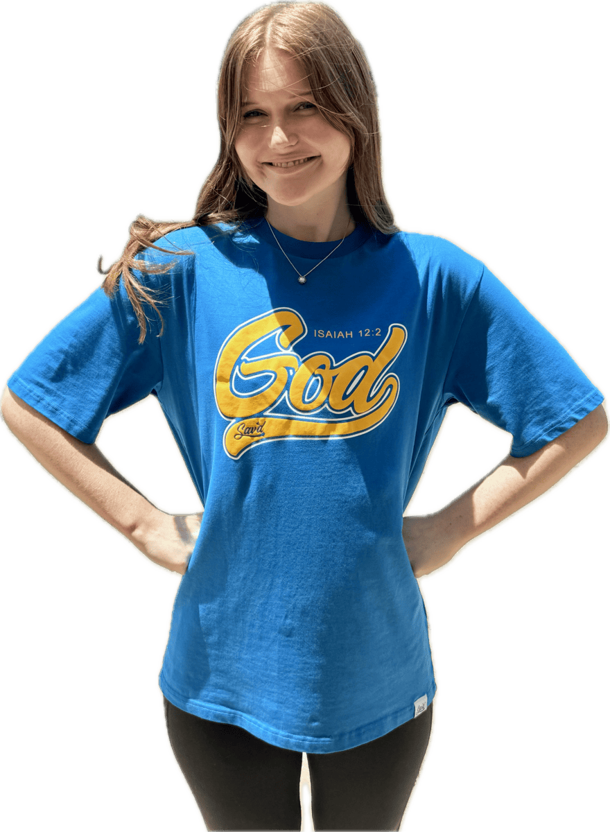 Sav'd God Tee | Blue