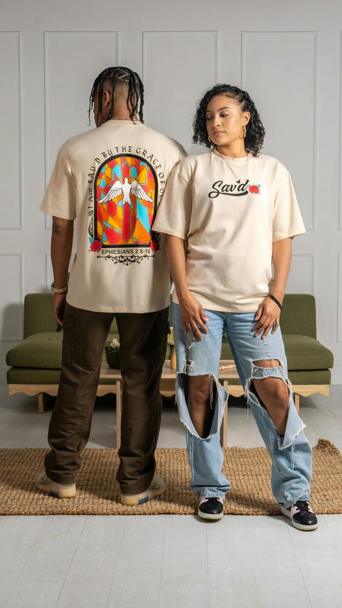 Sav'd Grace Tee 3XL | Tan