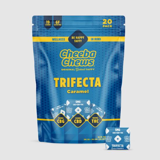Cheeba Chews - Trifecta Caramel (CBG-CBD-THC) - 75 g