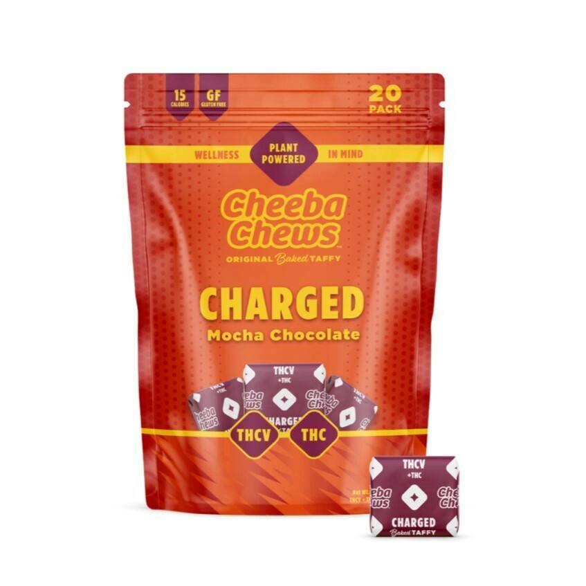 Cheeba Chews - Charged THCV Taffy 20 pack (Mocha Chocolate) - 75 g