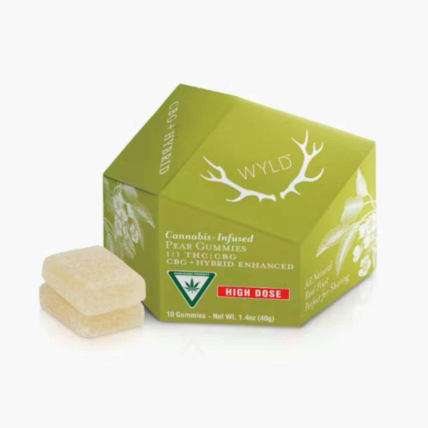 Wyld Low Dose Pear 1:1 Cbg + Hybrid Enhanced Gummies | 100mg