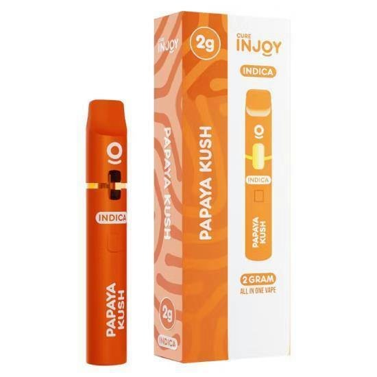 Cure Injoy - Vape Dispo - [Distillate] - Papaya Kush - 2g