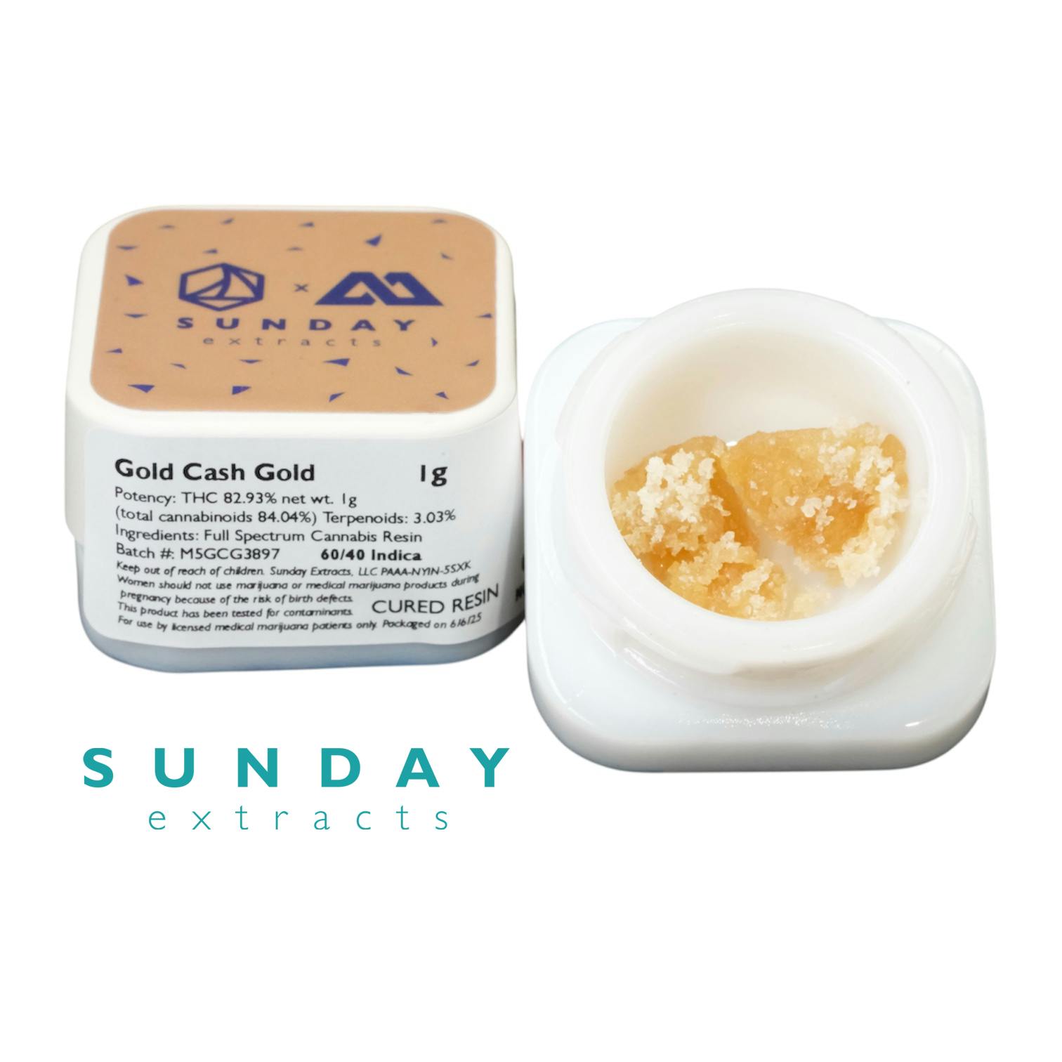 Sunday Extracts - 1g Concentrate Gold Cash Gold Indica