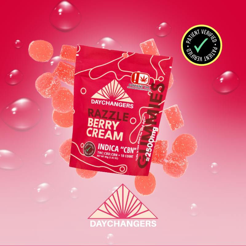 Day Changers - 2500mg THC - Razzle Berry Cream - 10ct. - INDICA CBN