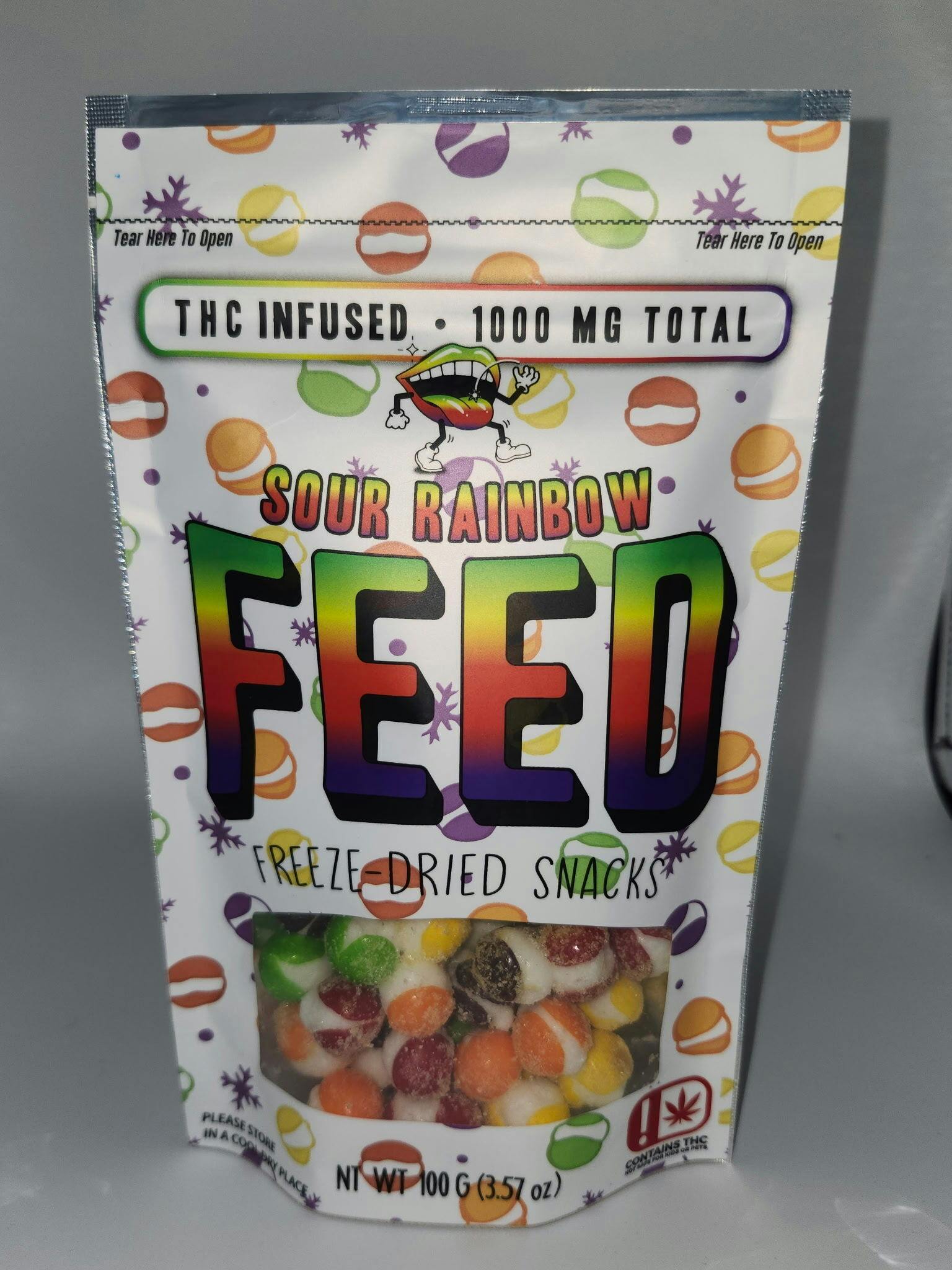 Feed - Freeze Dried Snacks - 1000mg - Sour Rainbow - 100g - Hybrid