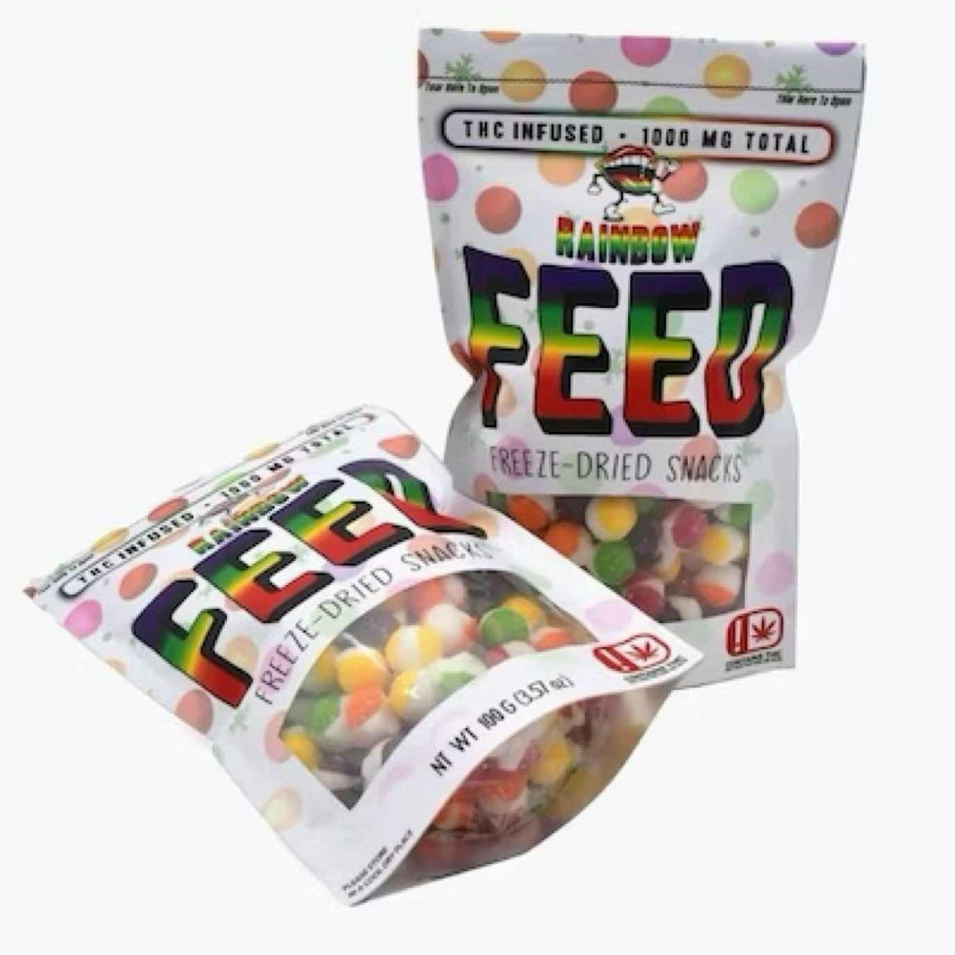 Feed - Freeze Dried Snacks - 1000mg - Rainbow - 100g - Hybrid