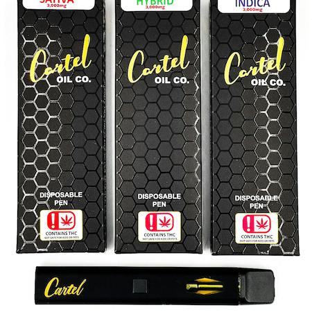 Cartel Oil Co | Disposable | Distillate | Live Terps | Hybrid | Apple Fritter | 3g