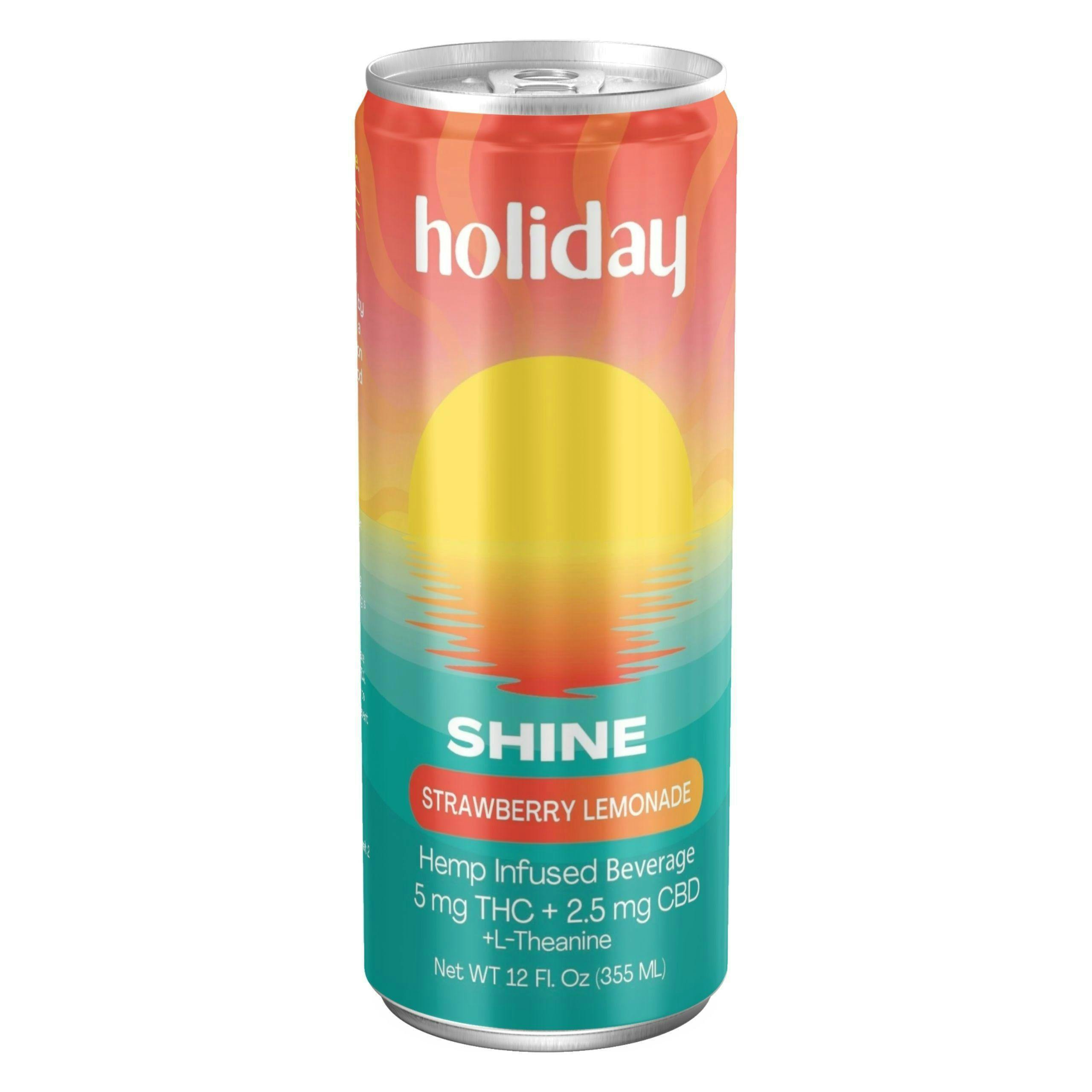 Holiday Shine Hemp-Derived Beverage (Strawberry Lemonade) (D9/CBD/L-Theanine)