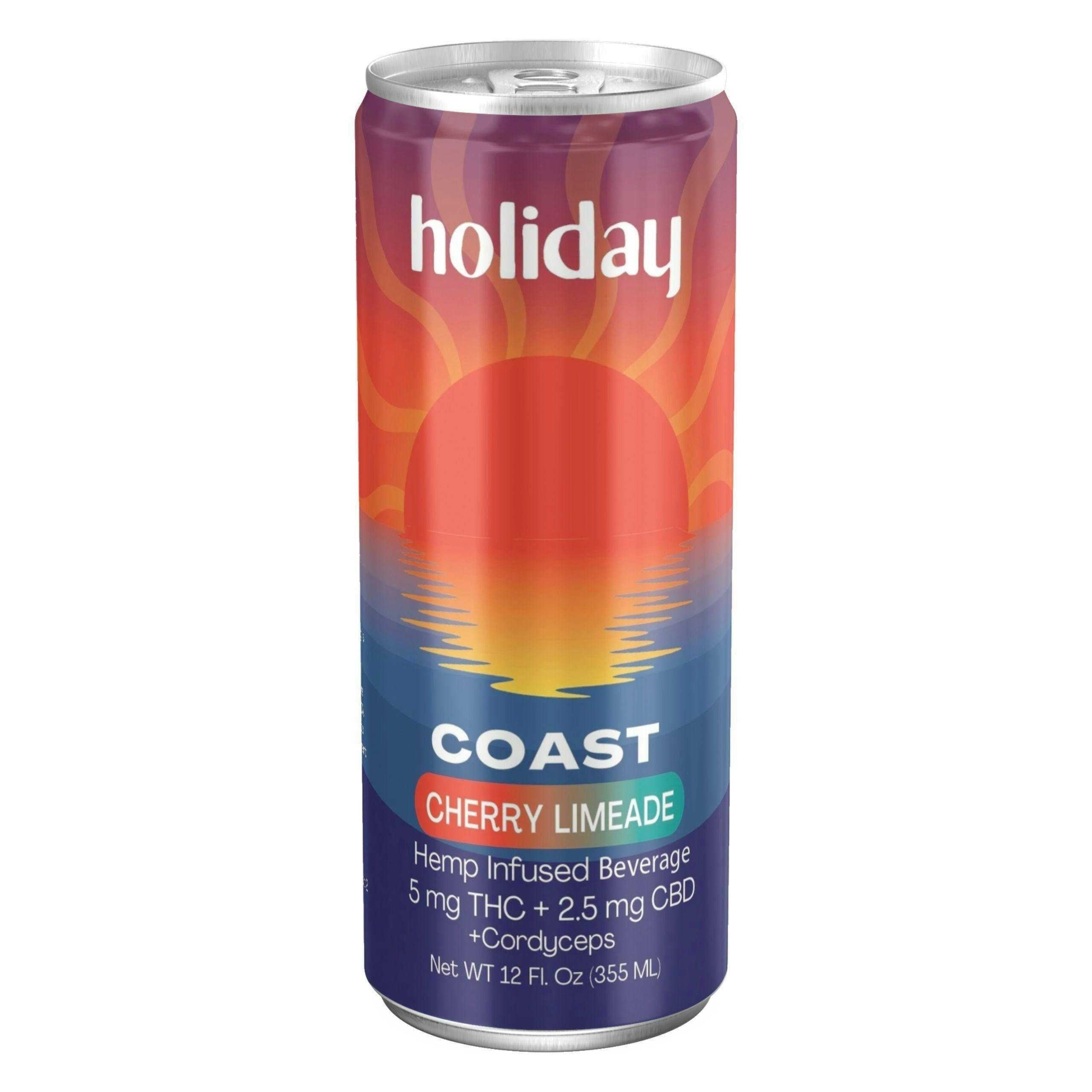 Holiday Coast (Cherry Limeade) Hemp-Infused Beverage (D9 THC/CBD/Cordyceps)