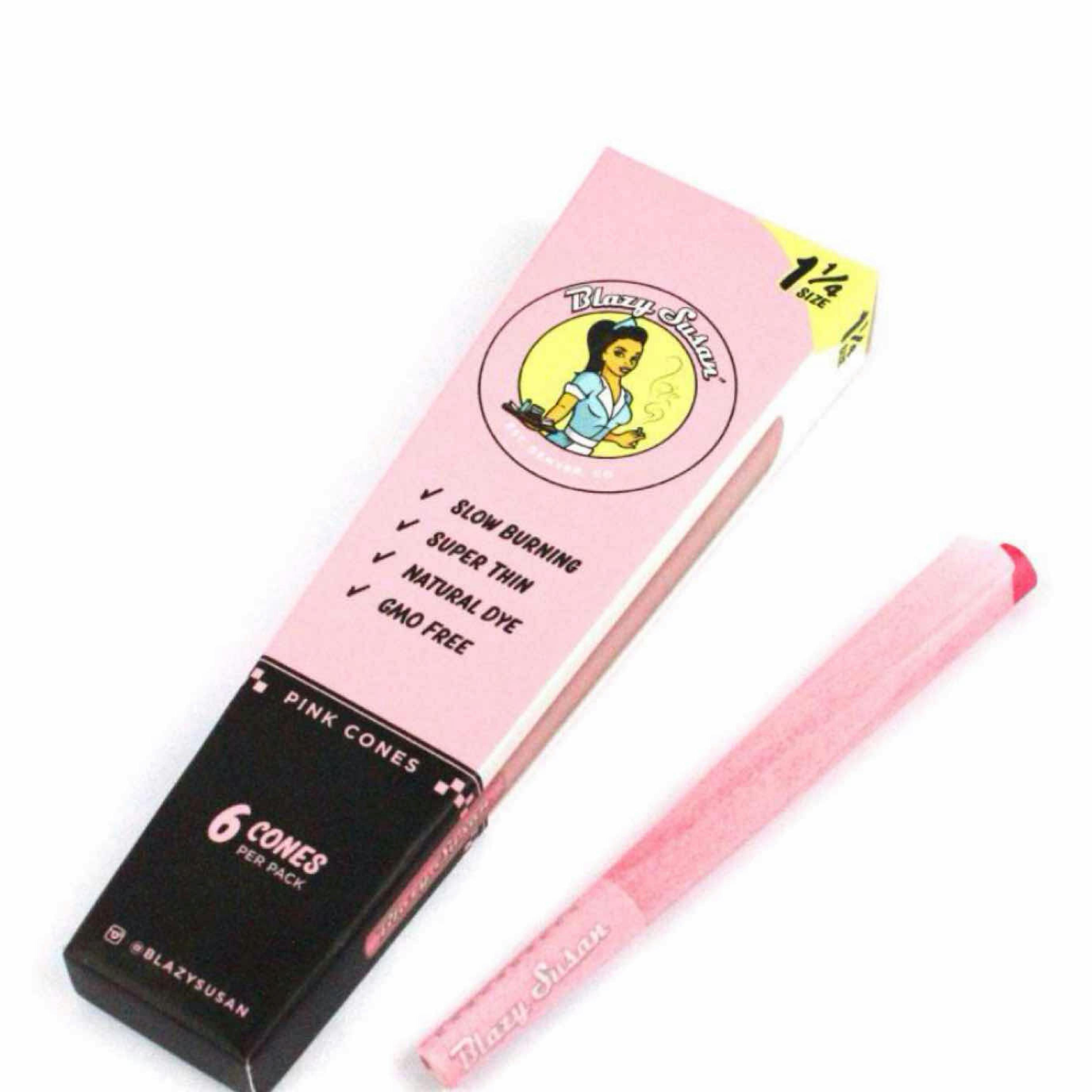 Blazy Susan 1 1/4 Pink Cones 6pk