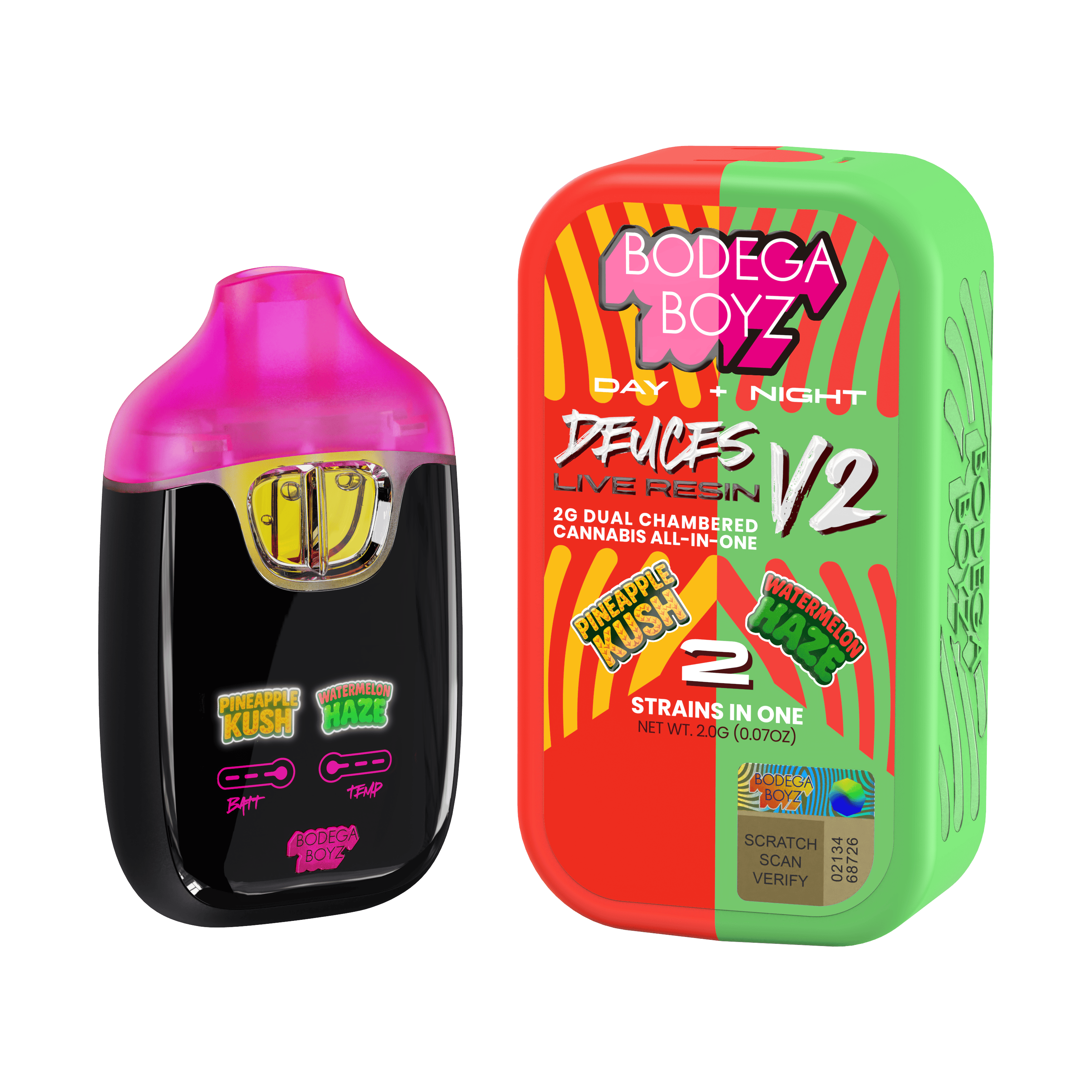 Bodega Boyz | Deuces | Pineapple Kush + Watermelon Haze | Disposable | 2g