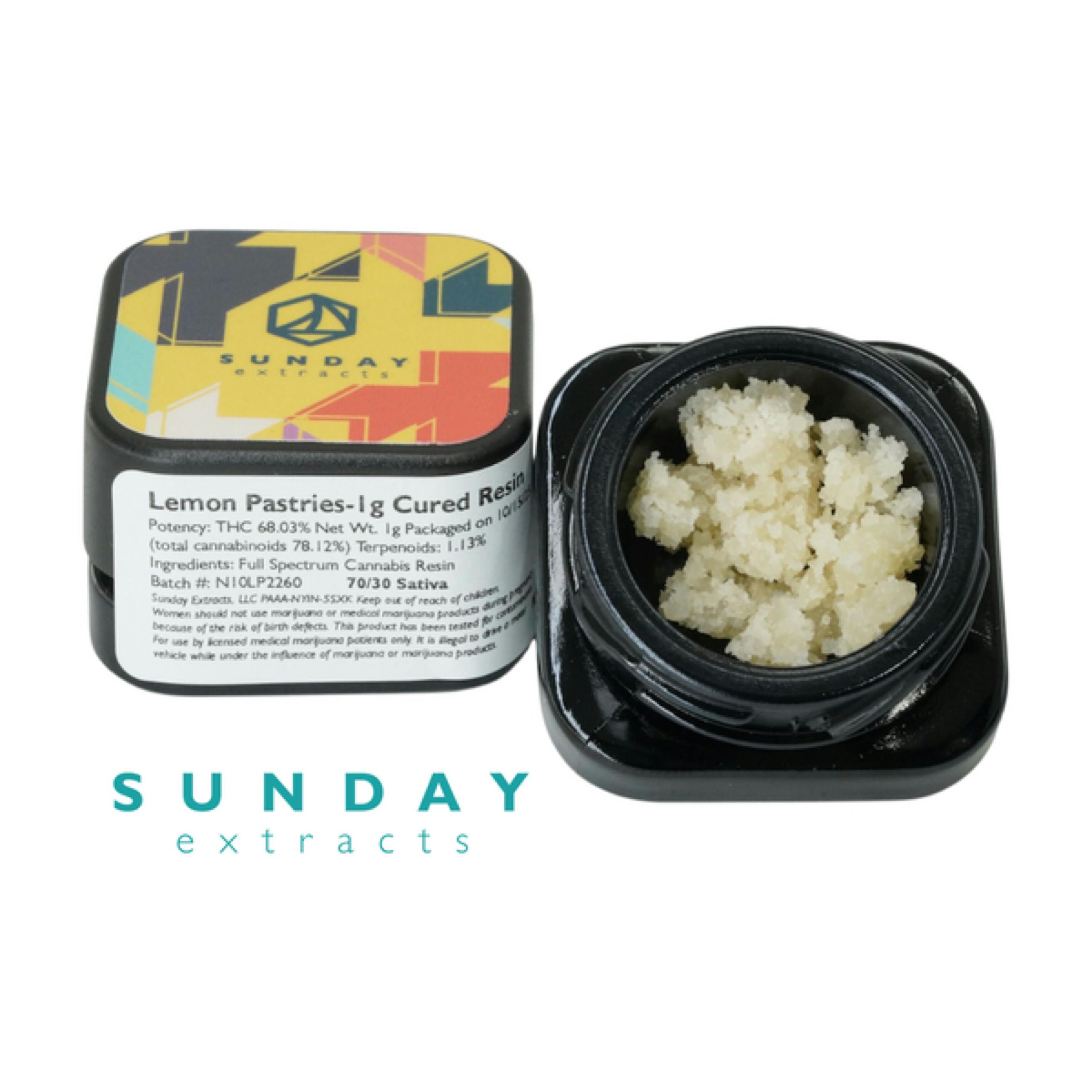 Sunday Extracts - Cured Concentrate 1G - Lemon Pastries - Sativa