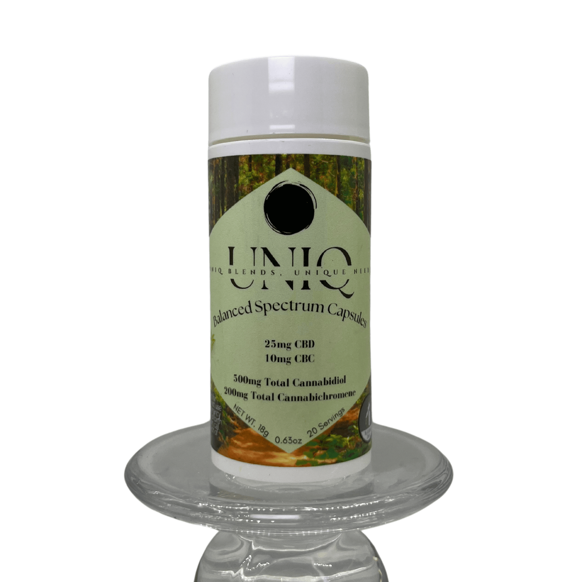 Uniq Balanced Spectrum Capsules 25MG CBD & 10MG CBC (ReLeaf) NON THC