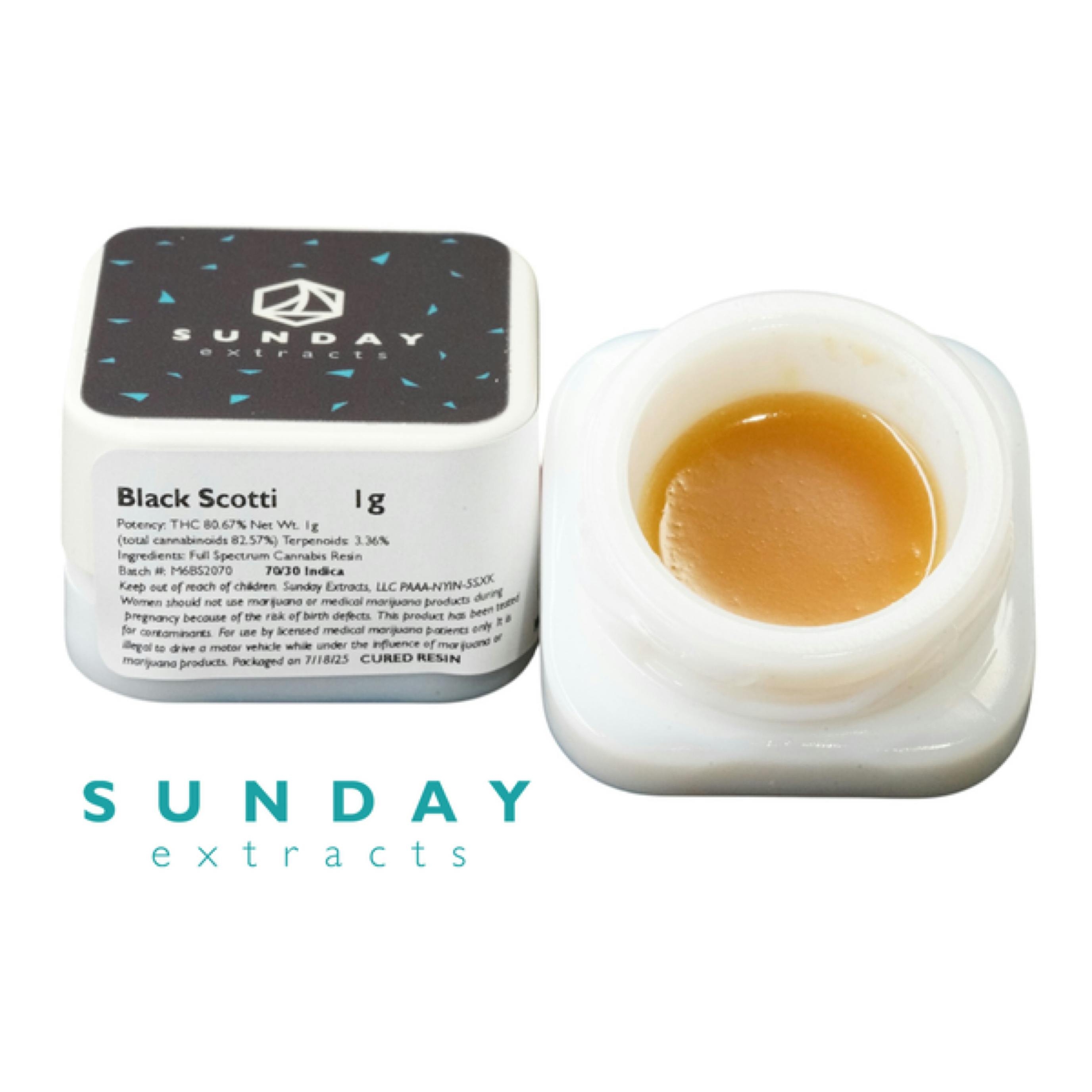 Sunday Extracts - Cured Concentrate Black Scotti 1g