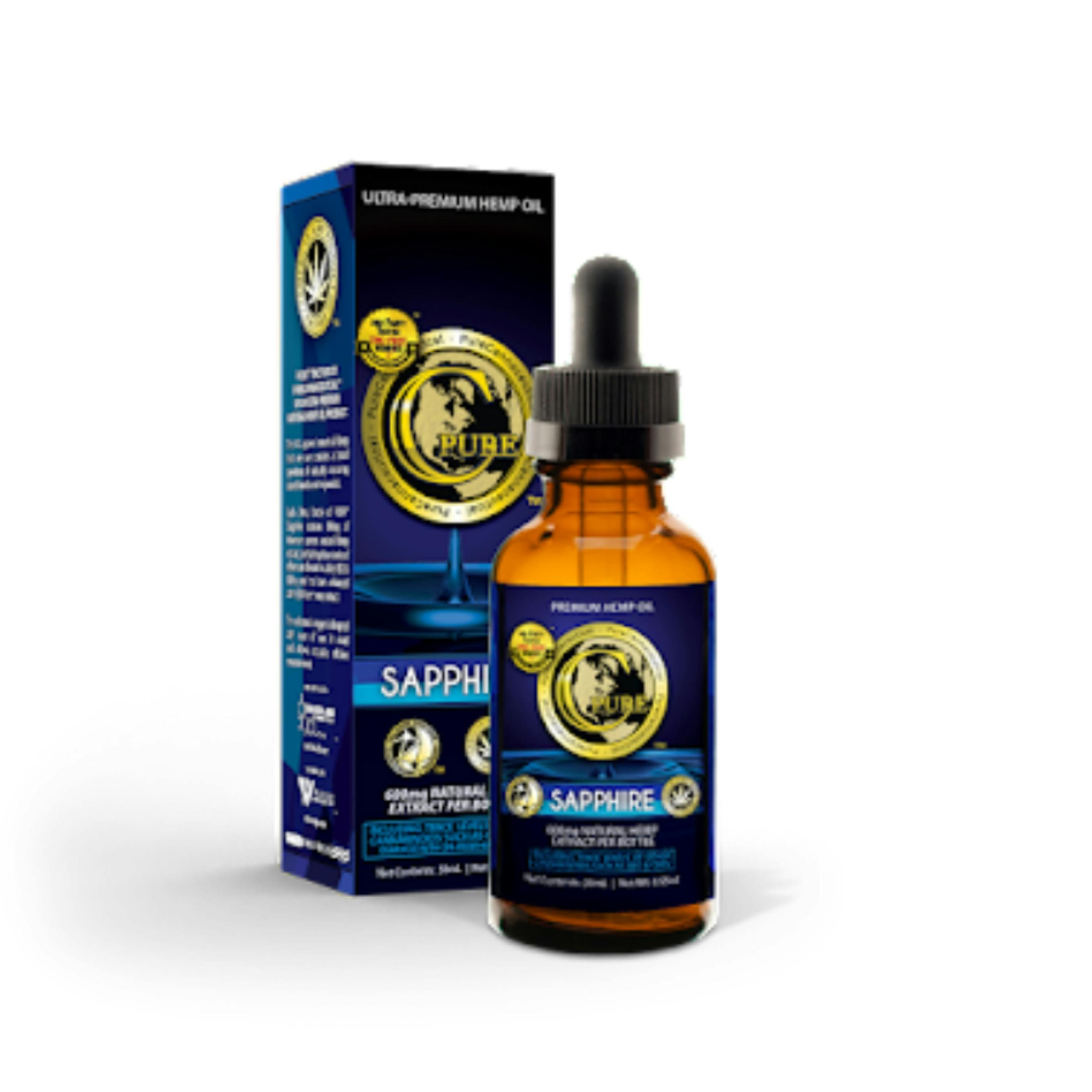 PCRX Sapphire Ultra Premium Hemp CBD Oil Tincture