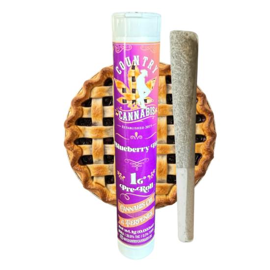 Country Cannabis 1G Infused Pre Roll (Blueberry Pie)