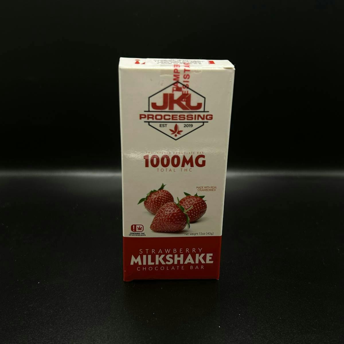 JKJ - 1000mg Chocolate Bar - Strawberry Milkshake - White Chocolate with Real Strawberries