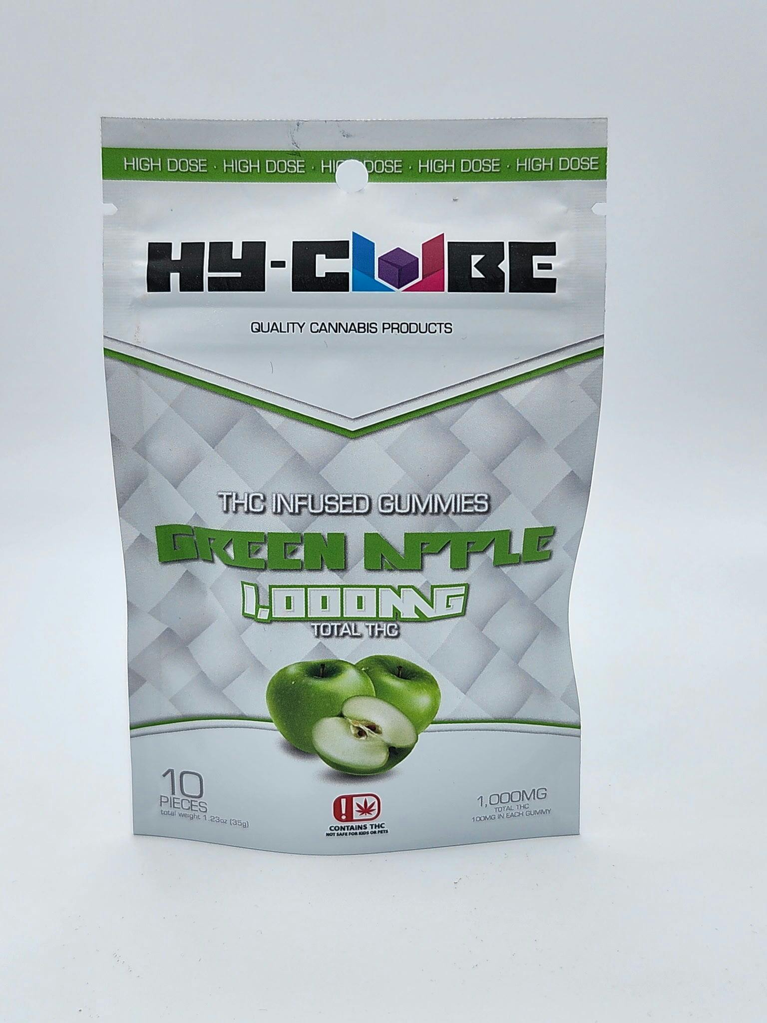 Hy-Cube 1000mg Gummies (Green Apple)