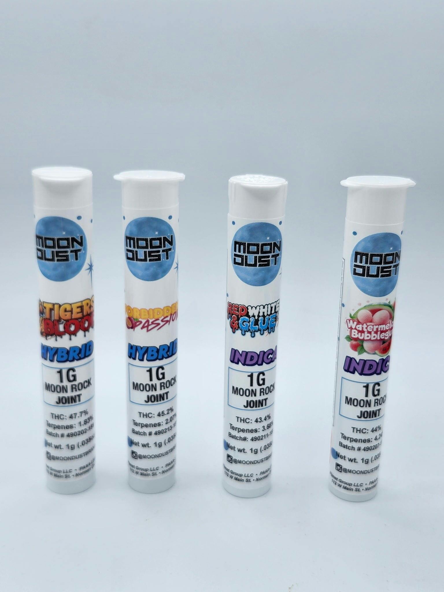 Moon Dust Infused 1g infused Preroll - Tigers Blood - Hybrid