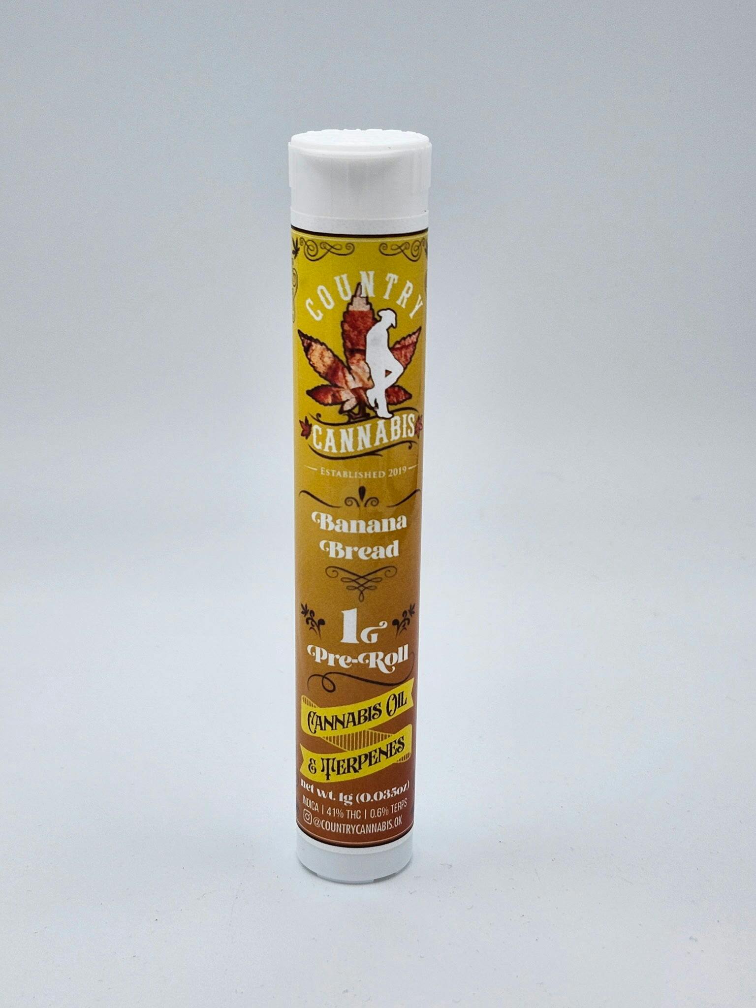 Country Cannabis - Country Cannabis - Infused Pre-Roll - Banana Bread I - 1g