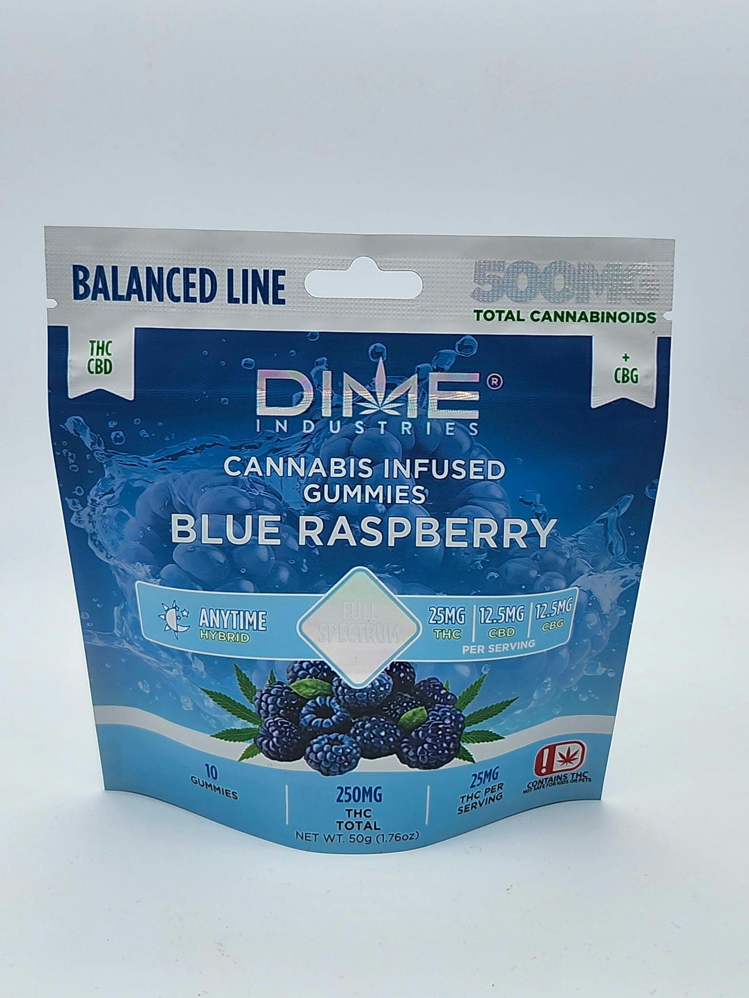 Dime - Balance Line Gummies - Blue Raspberry - 250mg Bag