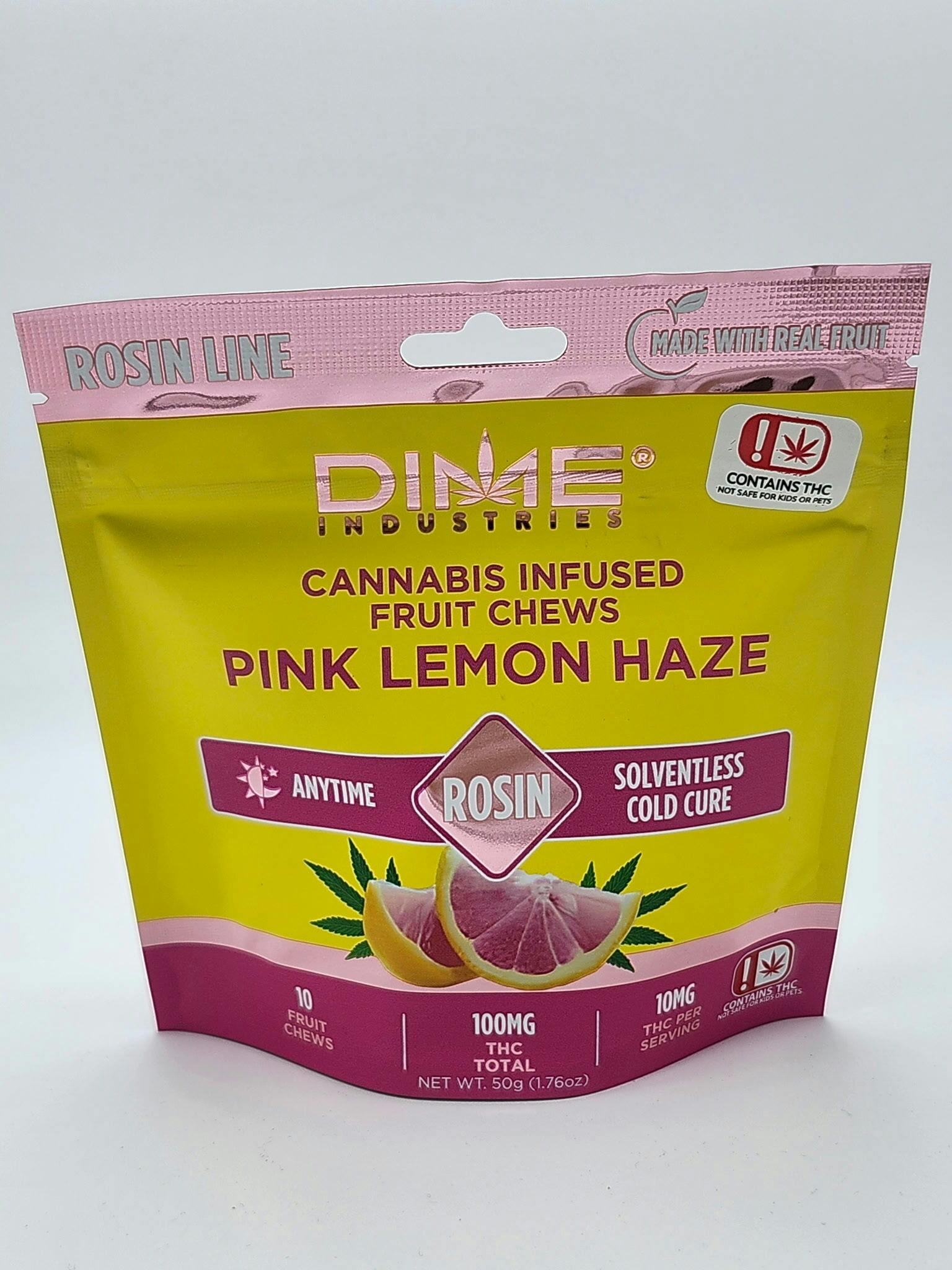 Dime - Pink Lemon Haze - Rosin Gummies - 100mg Bag