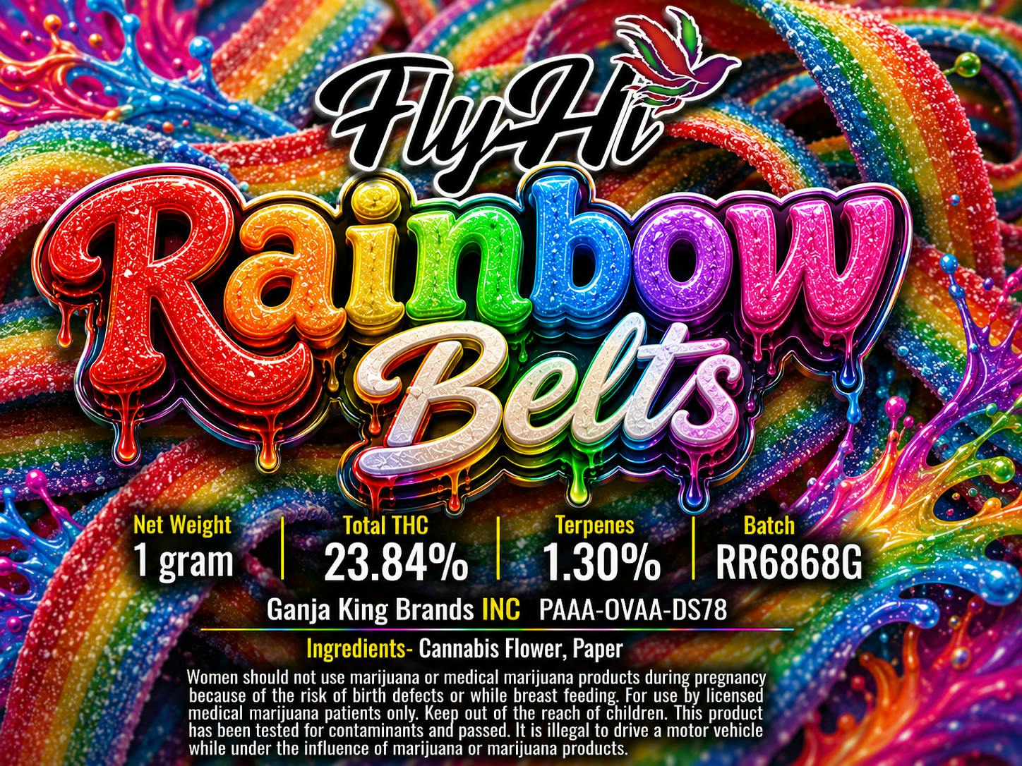 Fly Hi - 1G Pre-Roll - Rainbow Belts - Hybrid