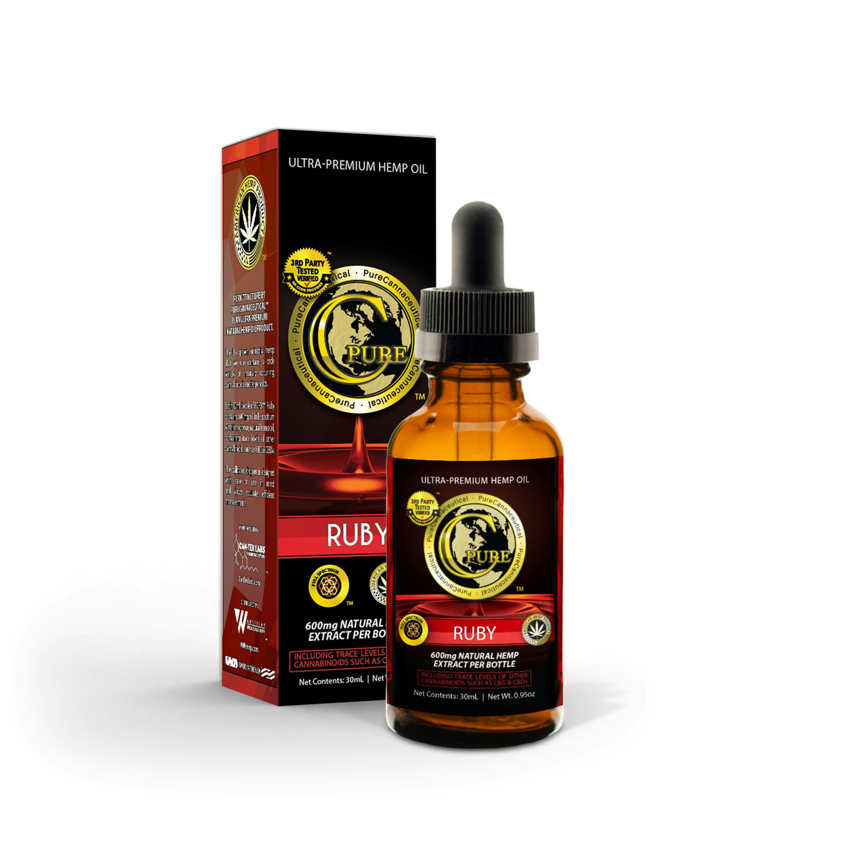 PCRX Ruby Ultra Premium Hemp CBD Oil Tincture