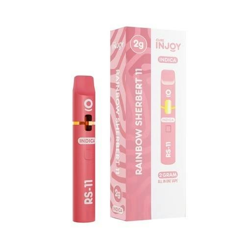 Cure Injoy - Vape Dispo - [Distillate] - Rainbow Sherbert 11 - 2g Indica