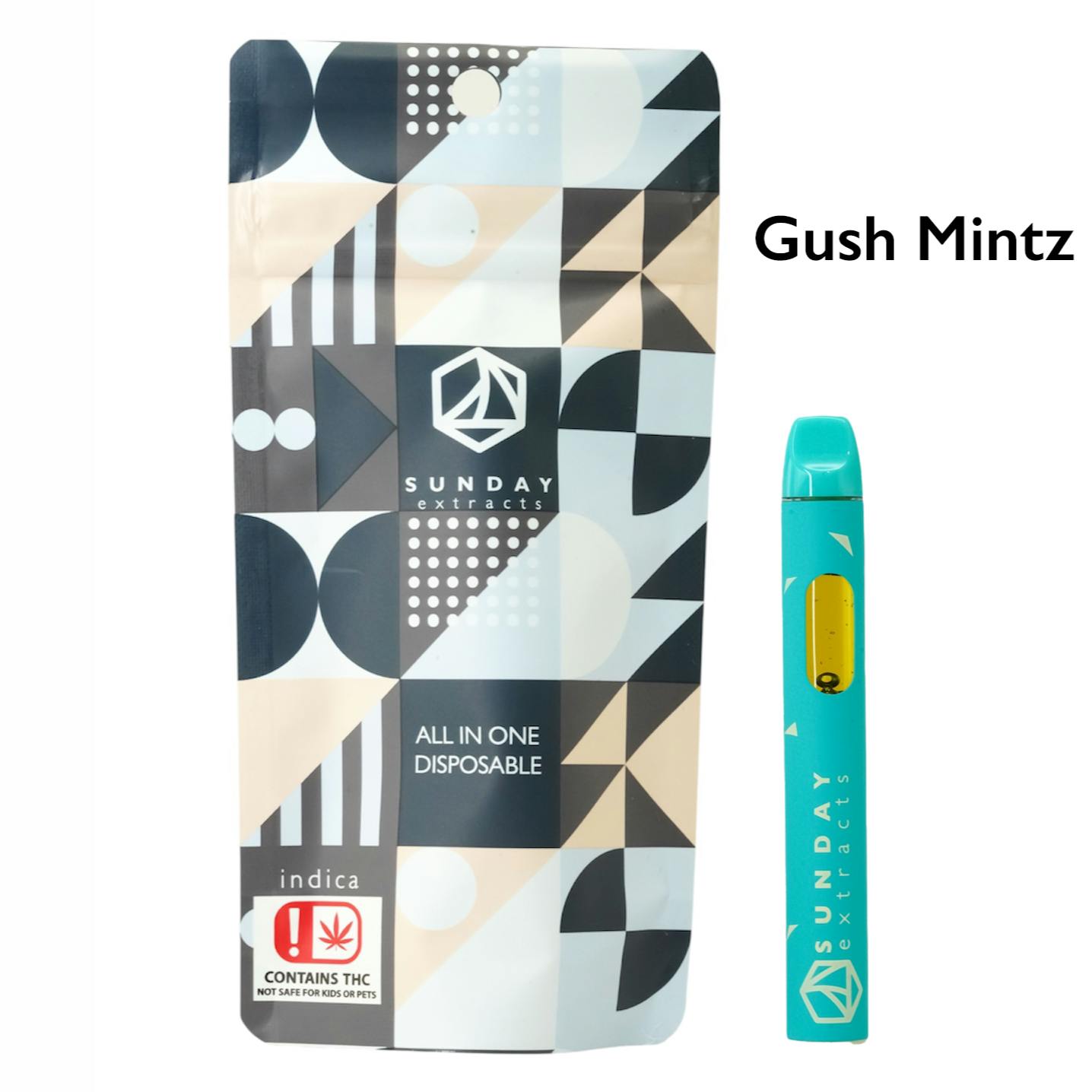 Sunday Extracts - Live Resin 2G Disposable - Gush Mintz - Indica