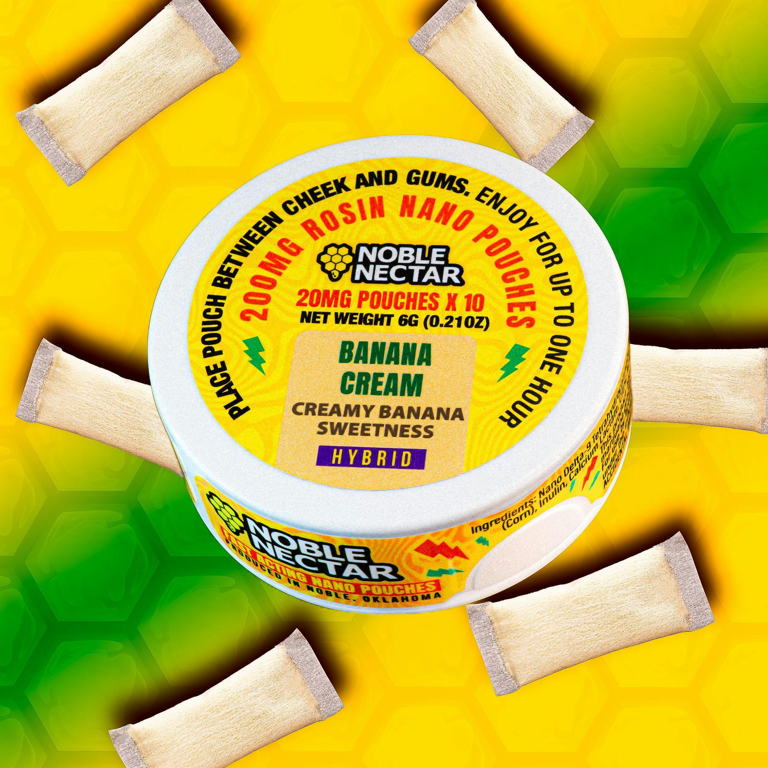 Noble Nectar Rosin Nano Pouches - Banana Cream - 200mg (10 x 20mg Pouches
