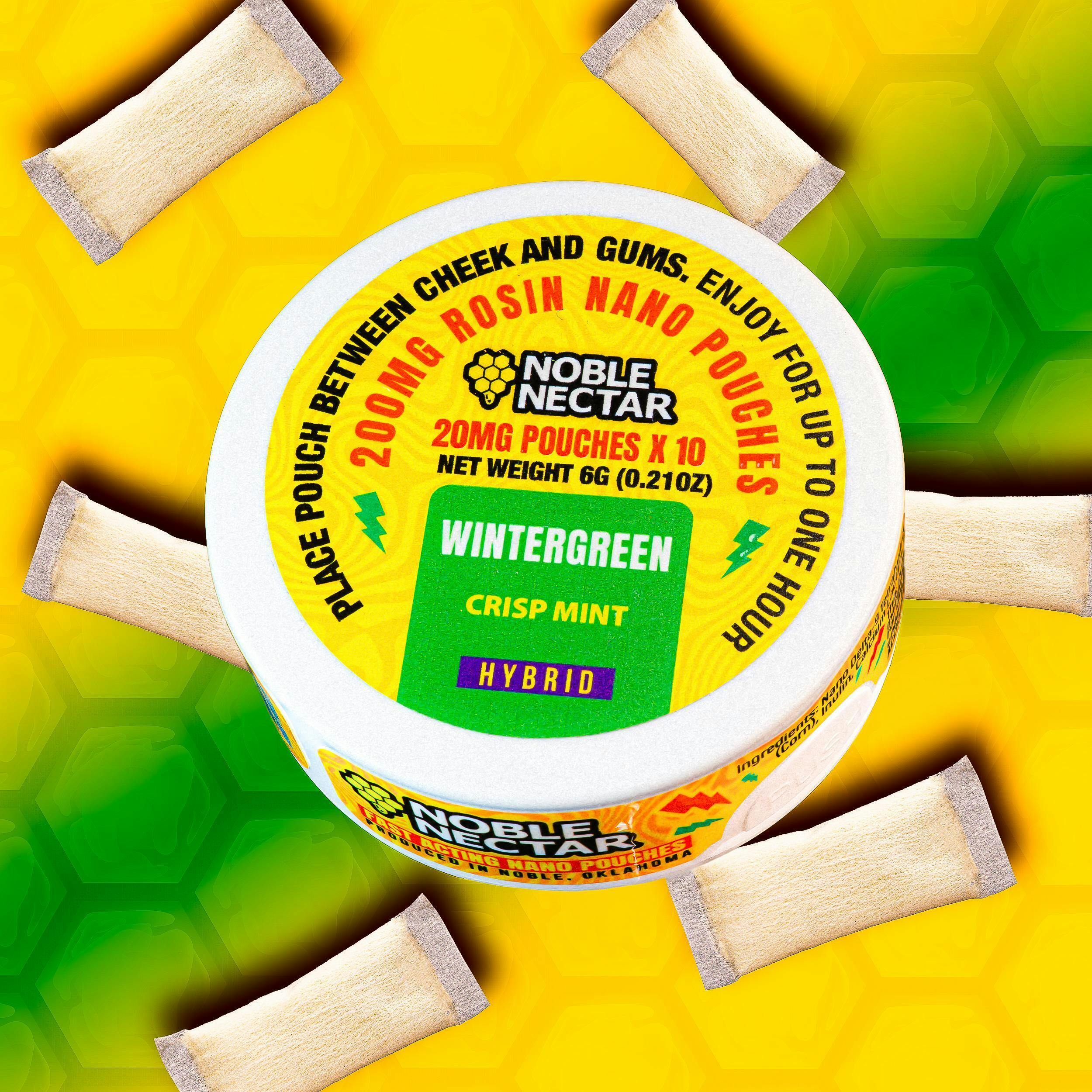 Noble Nectar Rosin Nano Pouches - Wintergreen - 200mg (10 x 20mg Pouches)