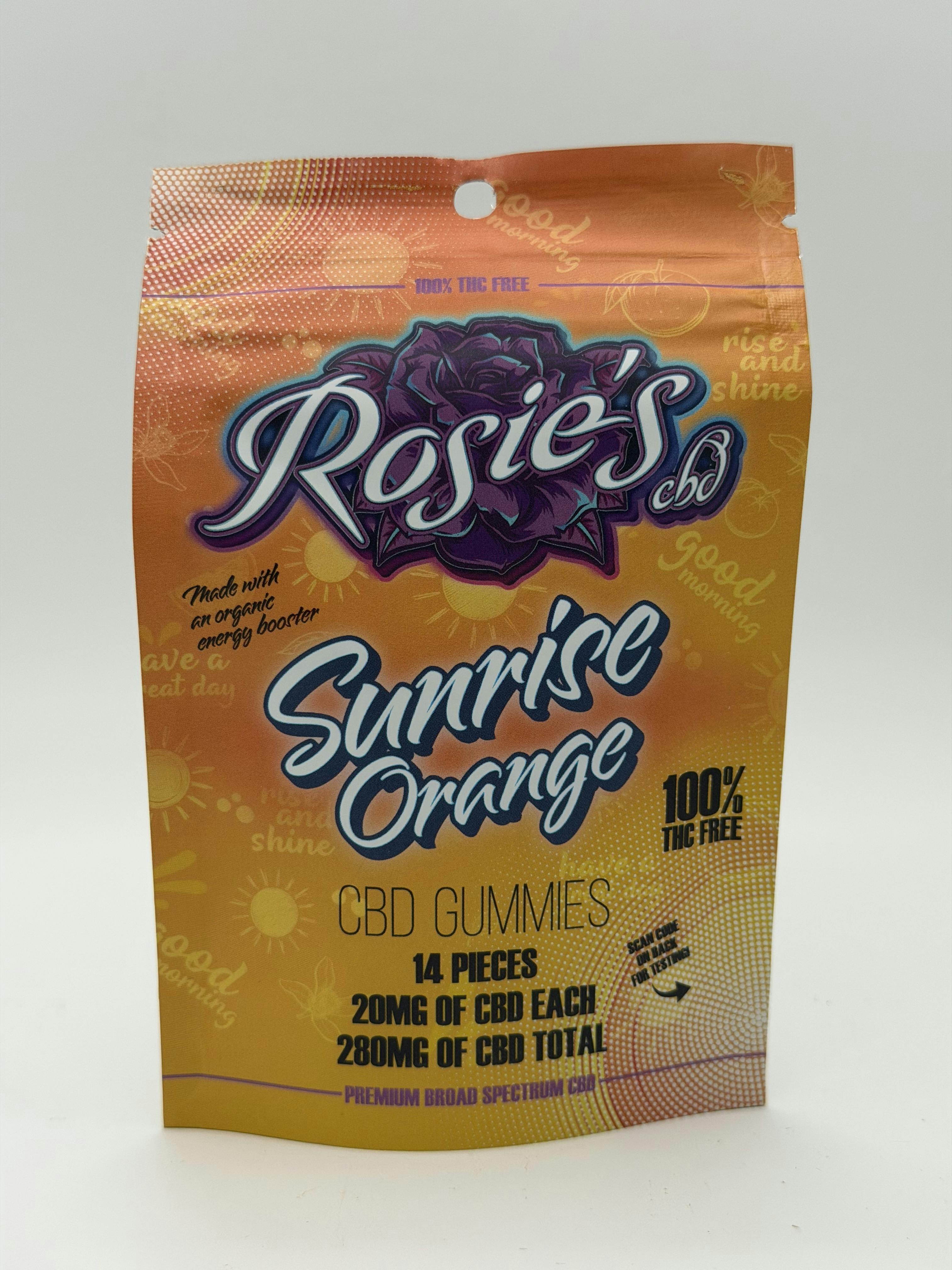 Rosie's - CBD Gummies - Orange Sunrise w/energy booster