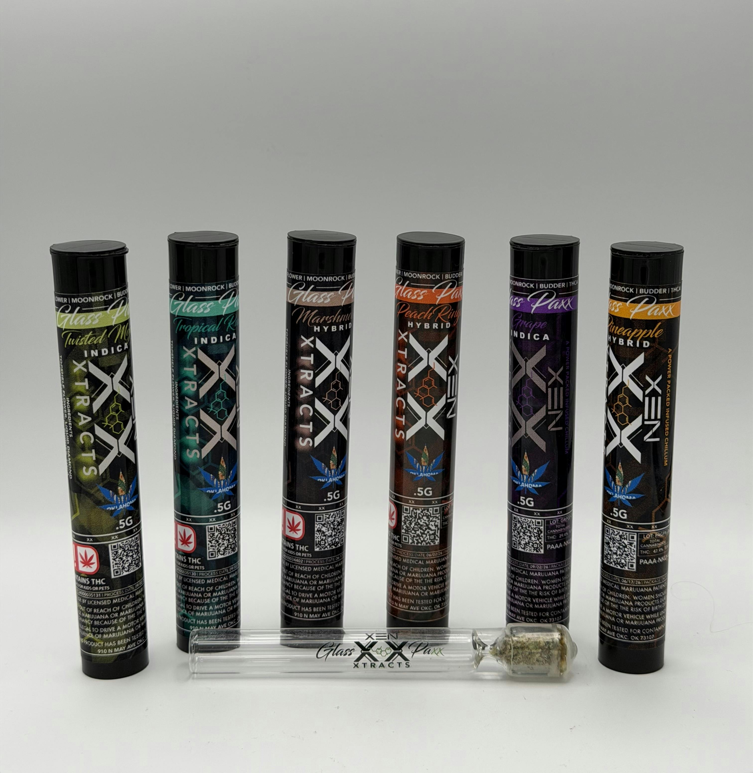 Xen - Glass Paxx 0.5g Moonrock w/Chillum Pipe - Grape - Indica