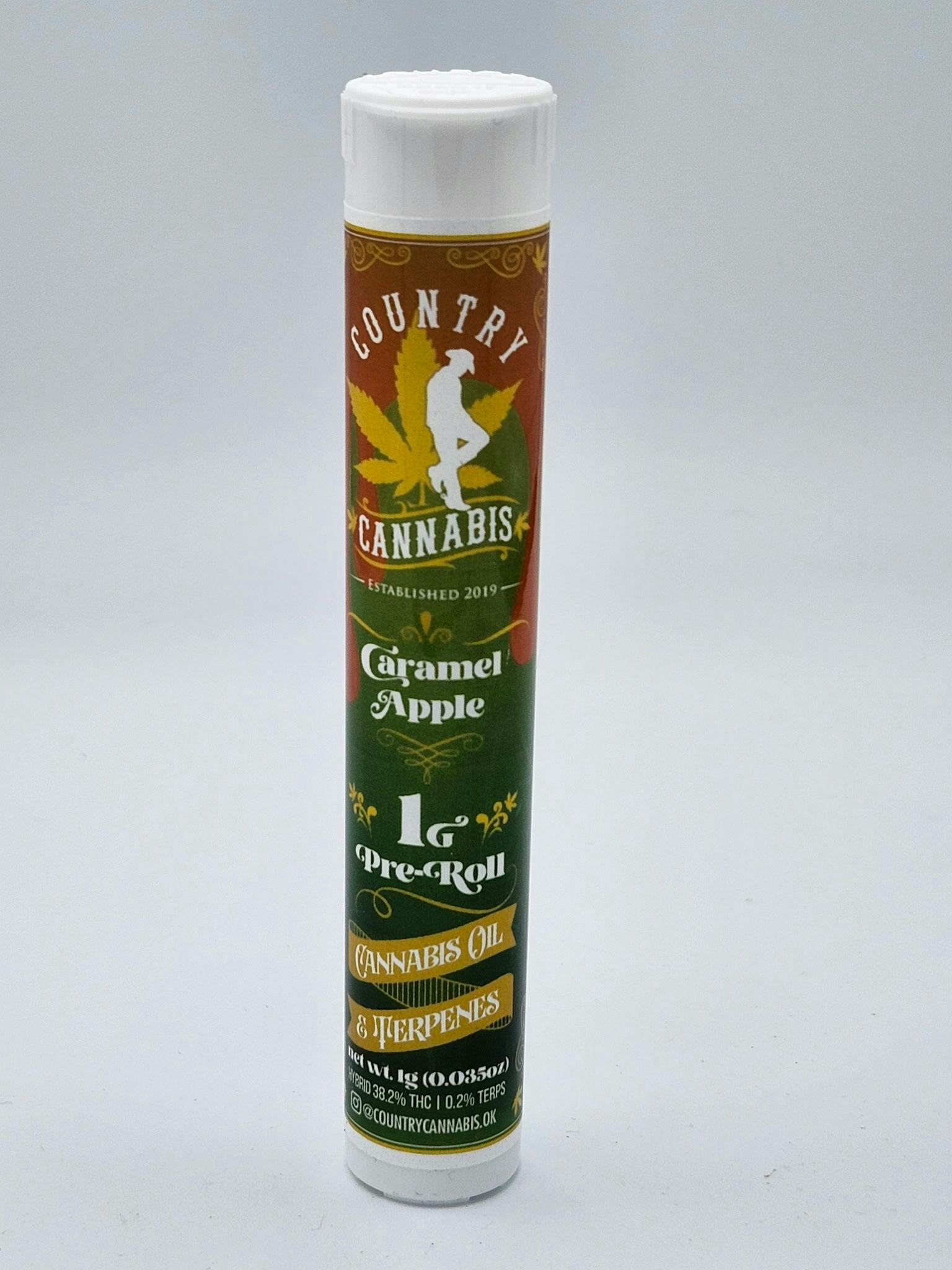 Country Cannabis 1G Infused Pre Roll (Caramel Apple)
